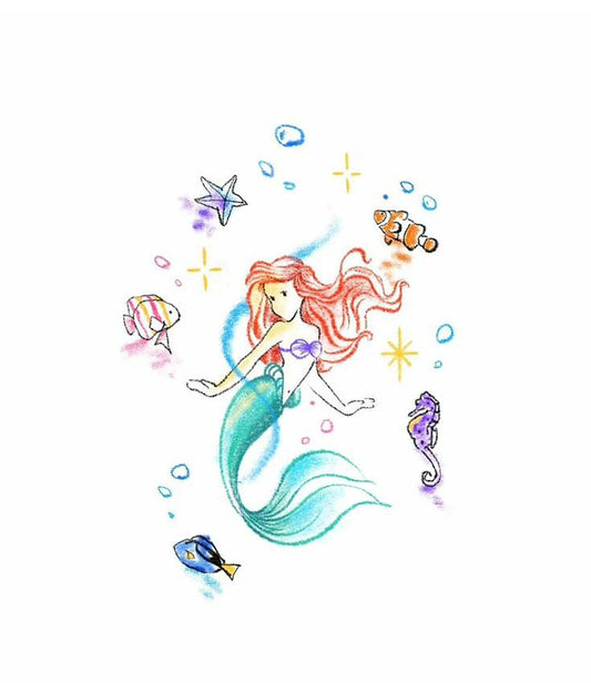 The Mermaid world temporary tattoo